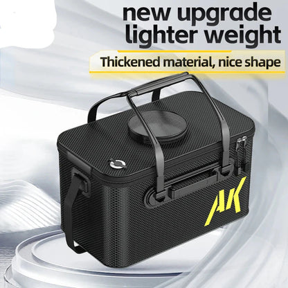 30L Foldable Portable Water Bucket Black