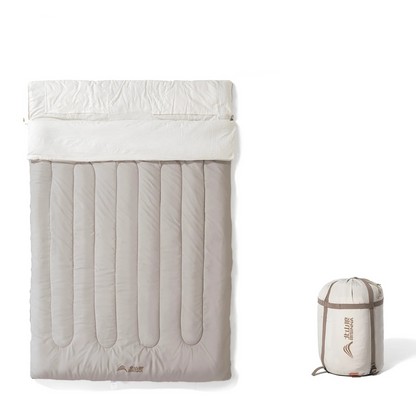 2-Person Detachable Camping Sleeping Bag 2.6kg Grey