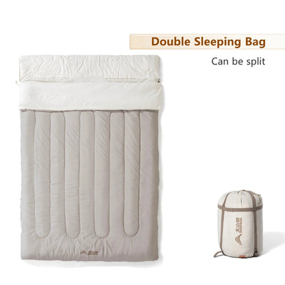 2-Person Detachable Camping Sleeping Bag 2.6kg Grey