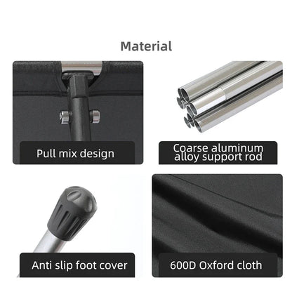 Lightweight Camping Cot Collapsible Sleeping Bed Black