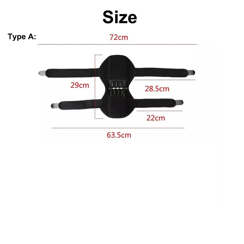 Spring-Loaded Knee Booster Support Pad Black