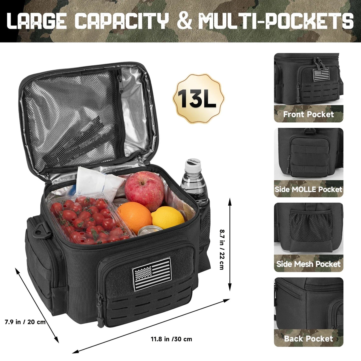 Tactical Thermal Cooler Bag: Military-Grade, Heavy Duty, Leakproof, Insulated, Durable