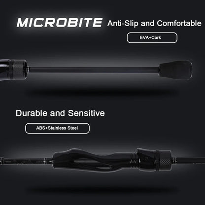 2.2M Fast Action Spinning Rod Light Carbon Lure Rod Black