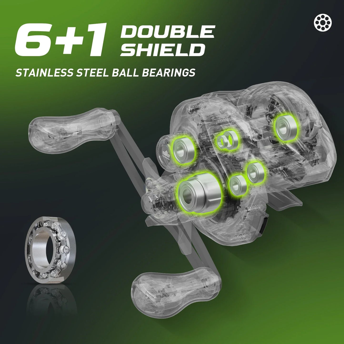 M1 Baitcast Fishing Reel 8KG Drag Right Hand Black