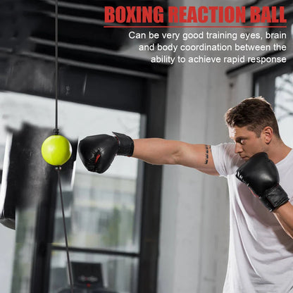 Adjustable Suction Cup Boxing Reflex Ball Speed Training Green