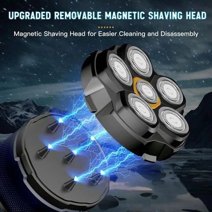 6D Electric Head And Face Shaver Rechargeable Cordless for Men Blue
