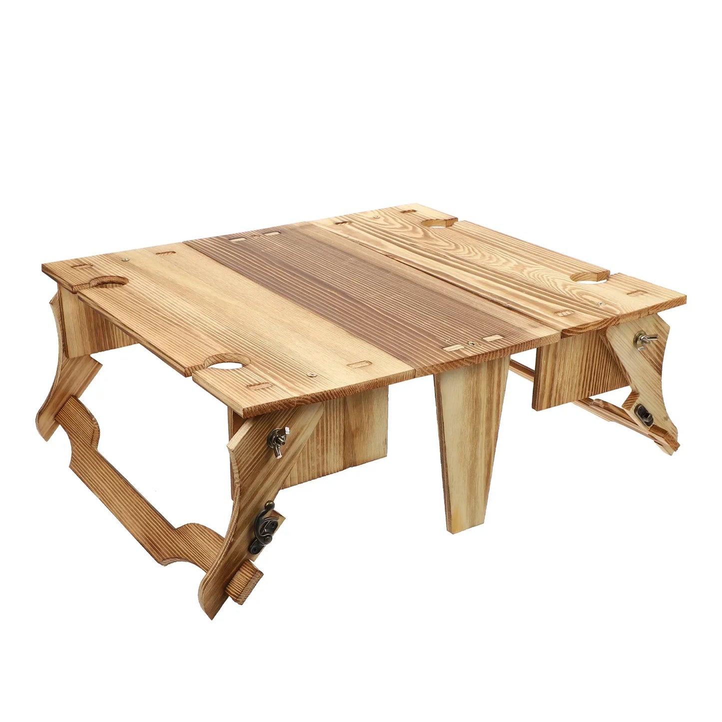 Folding Table Basket Wooden