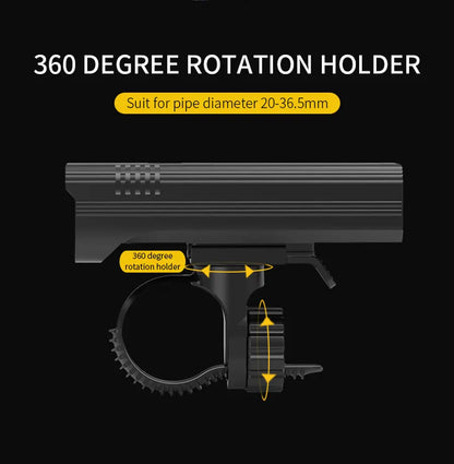 4800 Lumen USB Bike Light Set Black