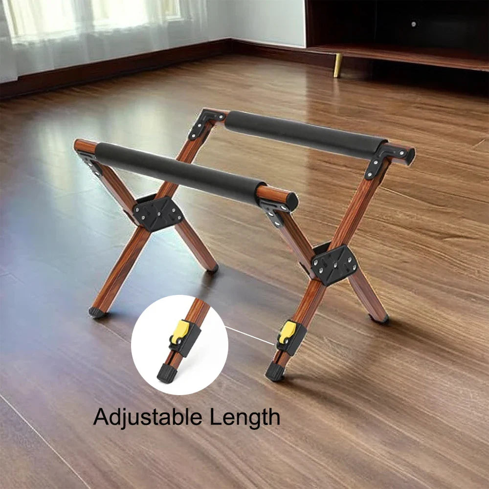Folding Camping Stand Adjustable Anti-Slip Brown