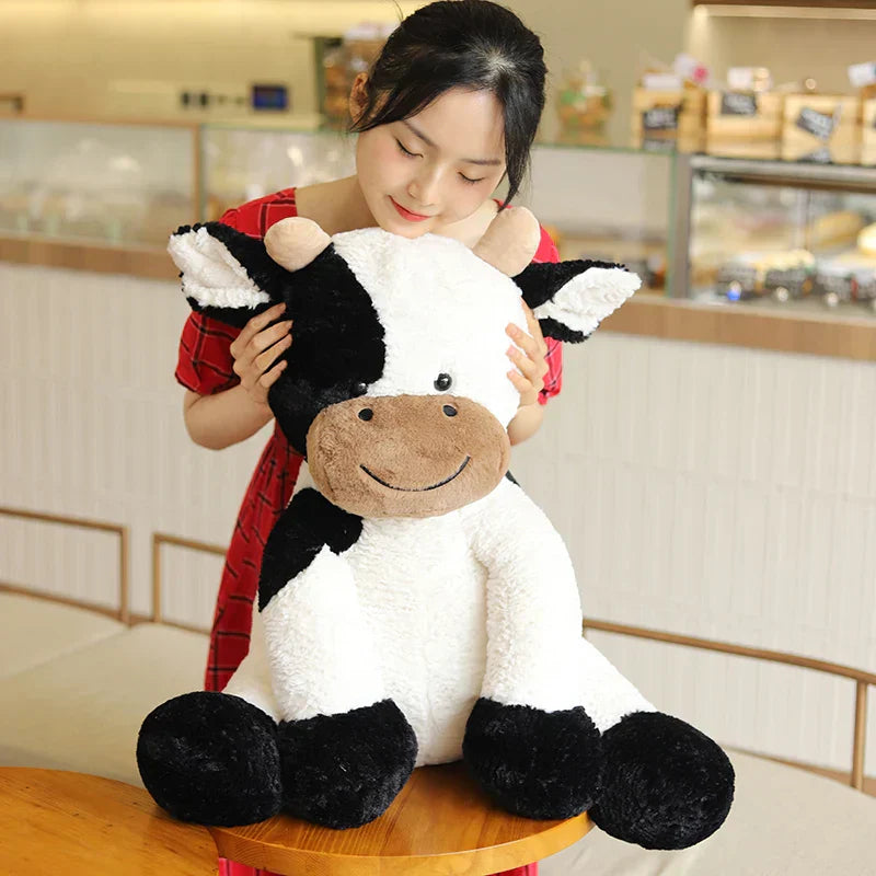 Kawaii Sitting Milk Cow Plush Toy