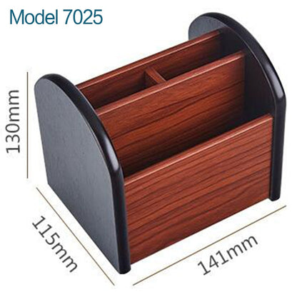 3 Grid Bamboo Remote Control Storage Box Stationery Remote Control Headphone Cable Cell Phone Desktop Storage Box Organizer