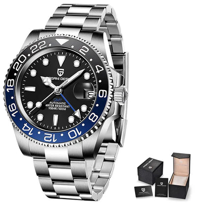 Men's Automatic Mechanical Sapphire Watch (Black Blue)