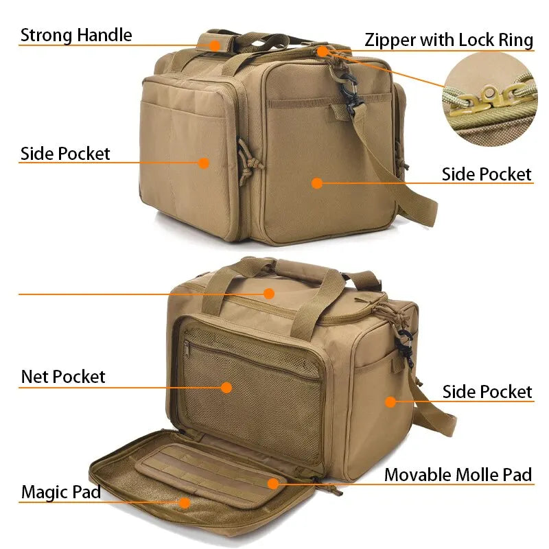 MOLLE Storage Bag Outdoor Shoulder Pack Khaki