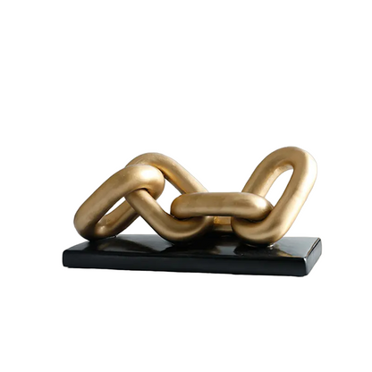 Elegant Chain Ceramic Resin Sculpture Statue