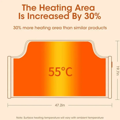 Portable Electric Foot Warmer Heater - Adjustable Thermostat, Foldable Design, 165W, Grey