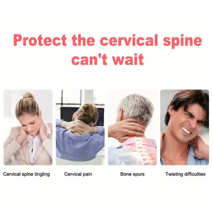 Self-Heating Magnetic Neck Support Brace Black