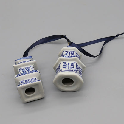 Set of 6 Ceramic Hanging Ornaments