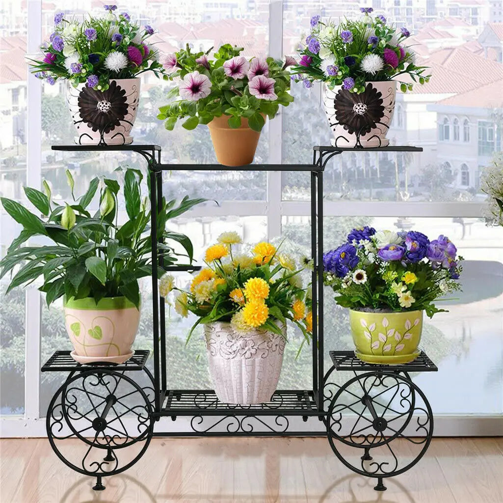 Large Metal Plant Stand Indoor 6 Tier Garden Cart