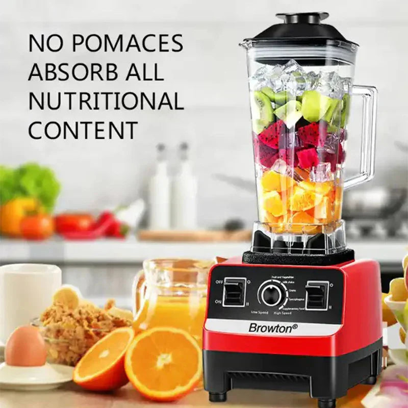 2L Electric Fruit & Food Blender - 15-Speed with Automatic Pulp Ejection