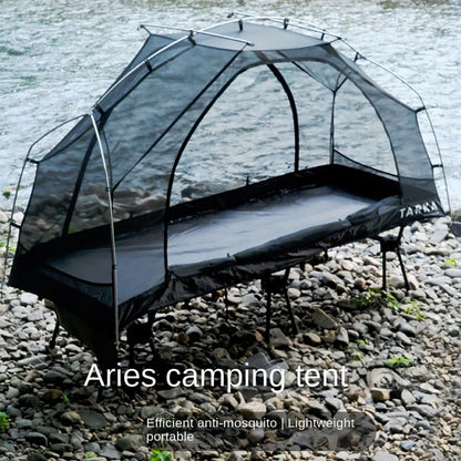 Portable One-Person Inner Tent for Camping Bed Black
