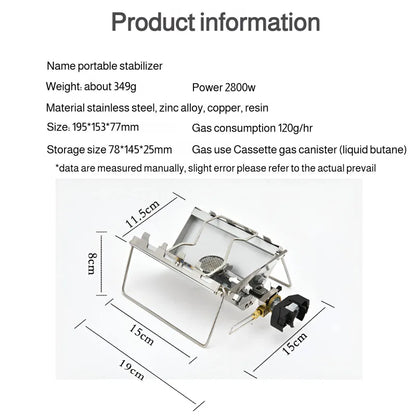 Camping Foldable Cartridge Stove Silver