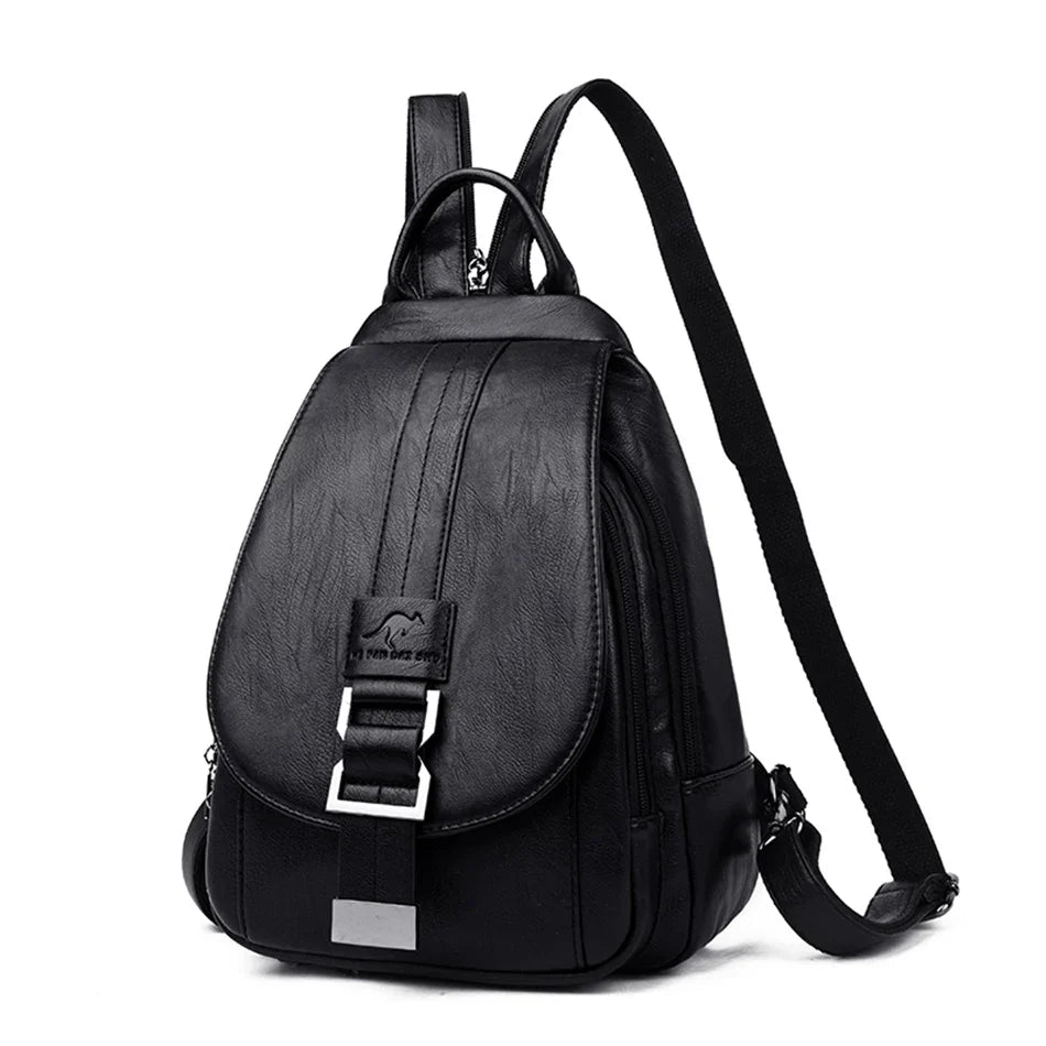 Travel Backpack Women Shoulder School Bag (Black)