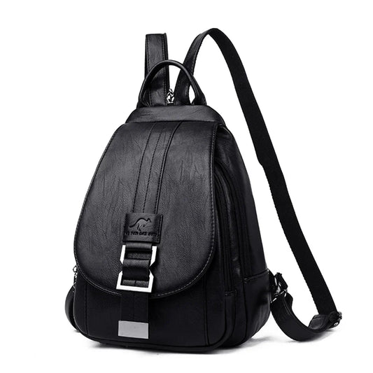 Travel Backpack Women Shoulder School Bag (Black)