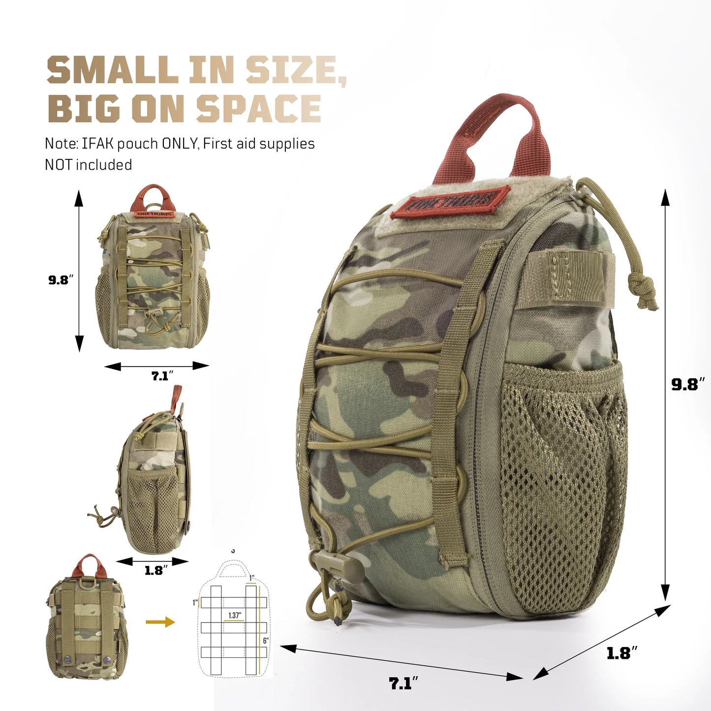 Large Medical Pouch Tactical First Aid EMT Waist Bag Camo