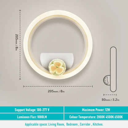 2 pcs Gold Elegance: Modern LED Wall Light for Stylish Home Decor