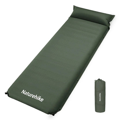 10cm Thick Self-Inflating Double Mattress with Pillow Green