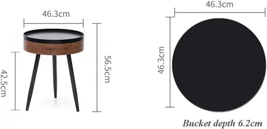 Modern Barrel-Style Bedside Table & Coffee Table with Ample Storage Space