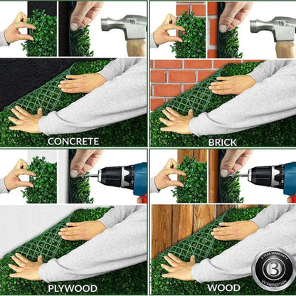 Evergreen Elegance: Artificial Boxwood Hedge Panels for Effortless Indoor and Outdoor Decor