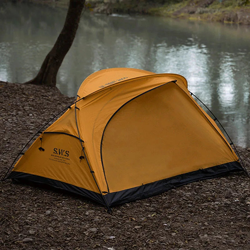 3-Season Camping Tent Breathable Mesh Yellow