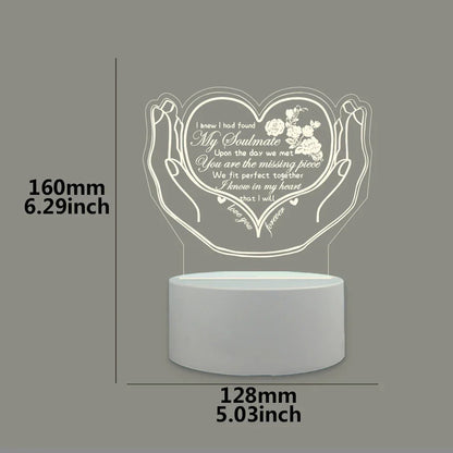 I Love You 3D Acrylic LED Night Light