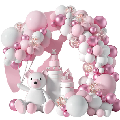 Mesmerizing Macaron Pink Balloon Garland Arch Kit - Style 1 (125 Pieces)