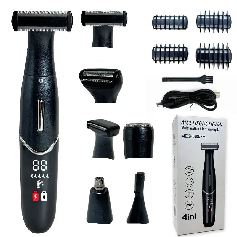 7 in 1 Electric Epilator & Precision Shaver Wet & Dry Use Black