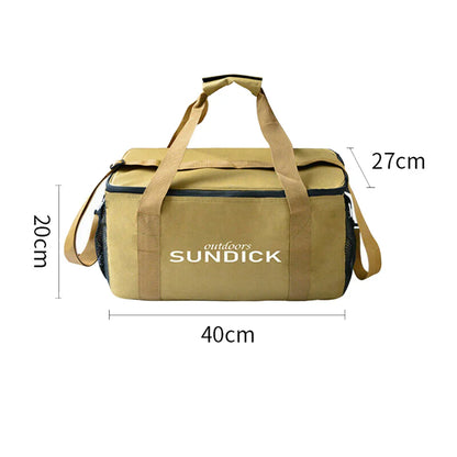 Outdoor Waterproof Picnic Bag Storage Organizer Khaki