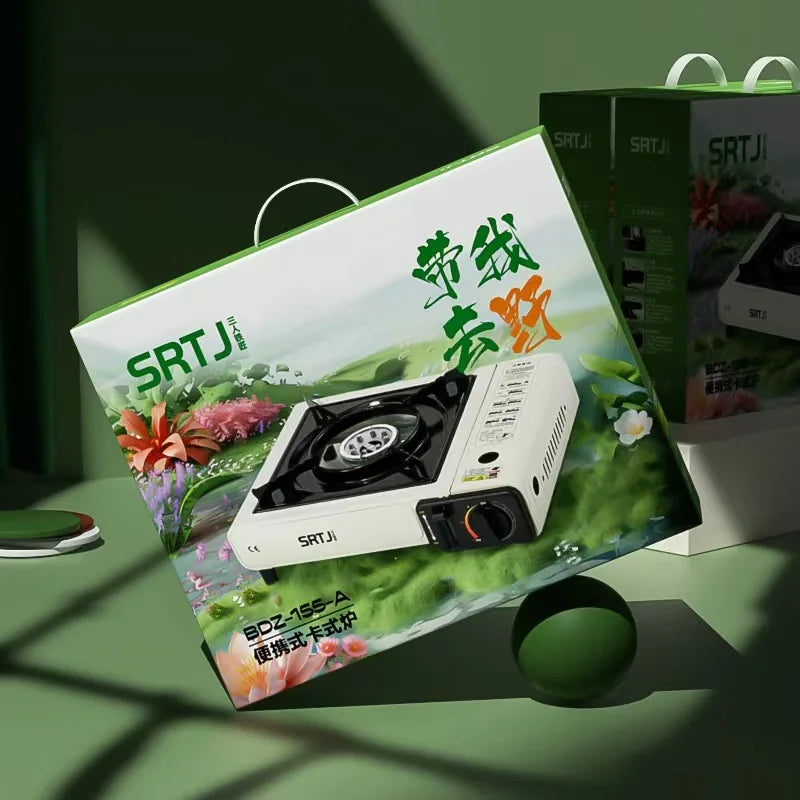 Camping Cassette Gas Stove Butane White