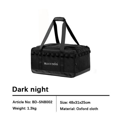 30L Portable Camping Storage Bag Heavy-Duty Gear Organizer Black