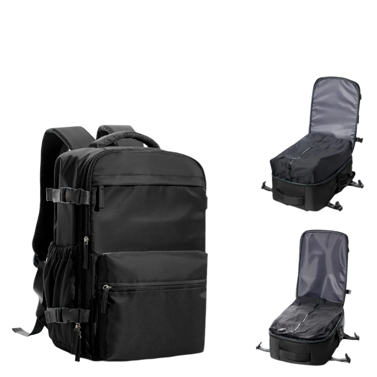 Vacuum Compression Travel Backpack with Pump Black