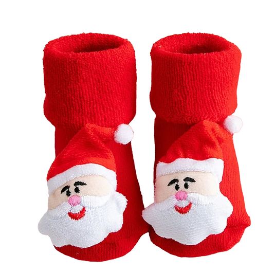 Lovyno Kids Non-Slip Christmas Cotton Socks - Novelty Print for Baby Boys and Girls