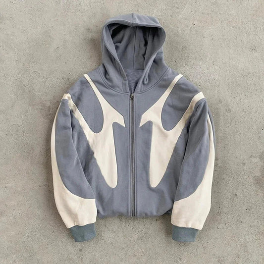 Devil Graphic Zip-Up Hoodie