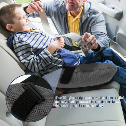 Inflatable Portable Car Booster Seat Cushion for Kids Toddlers Black