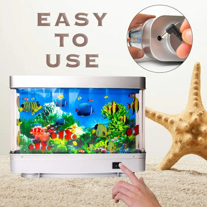Ocean Motion LED Fish Tank Night Light– EU Plug (Adapter Required for AU Use)