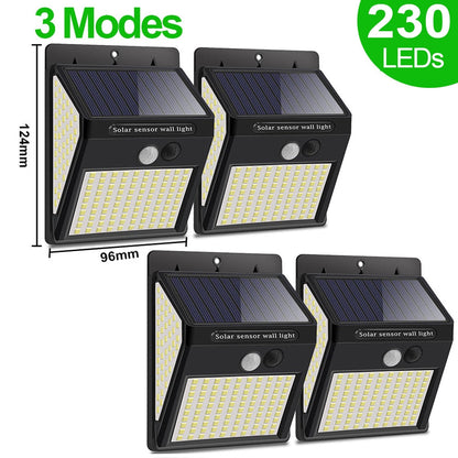 3Mode Waterproof 230 LED Solar Motion Sensor Lights
