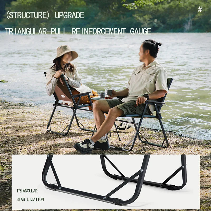 Folding Lounge Camping Chair Kemit Style Green