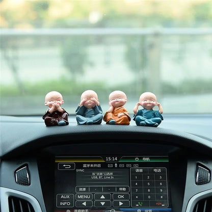 4Pcs Resin Gift Lovely Little Monk