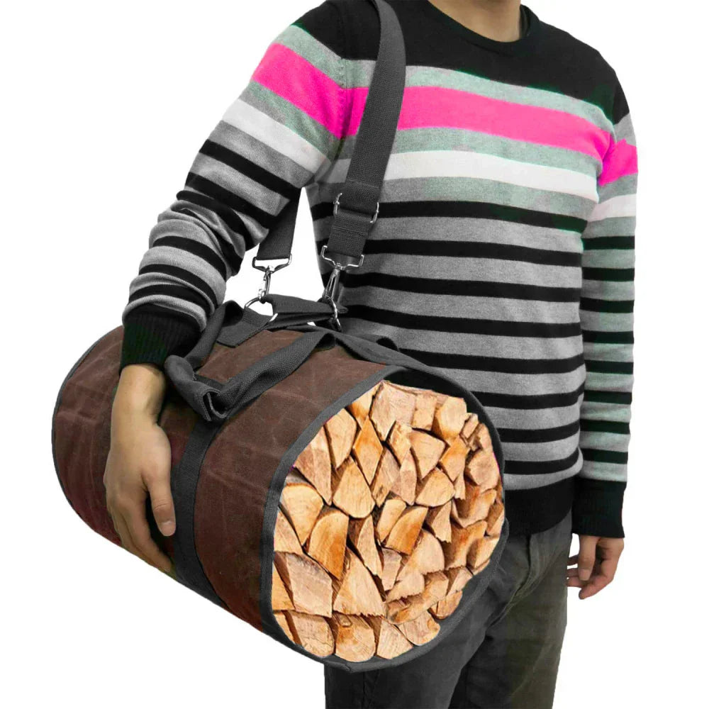 Canvas Firewood Carrier Log Carrying Bag