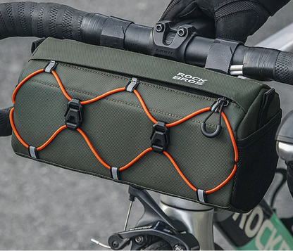 Waterproof Bicycle Tube Bag 2.2L Handlebar Storage Army Green