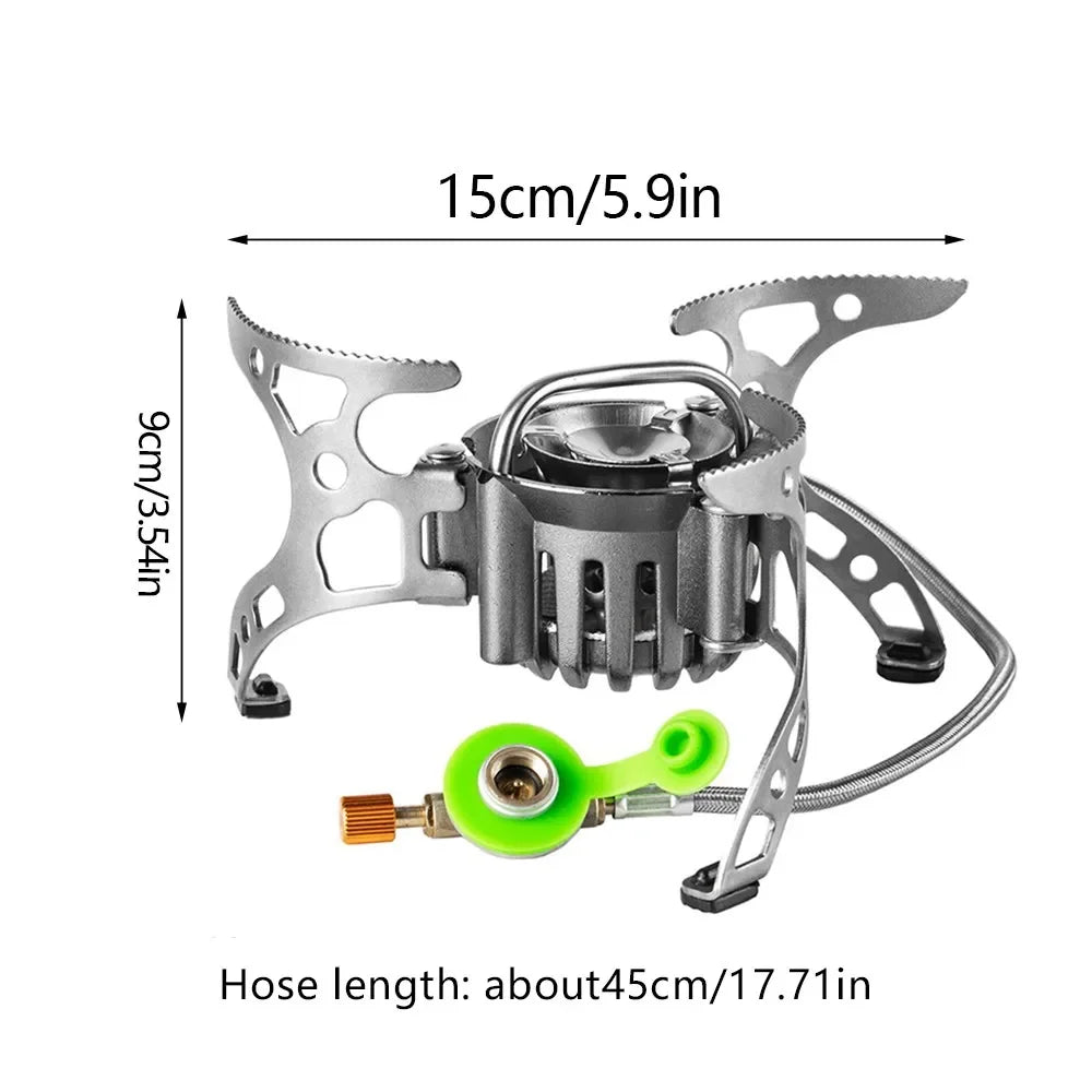 Multi-Fuel Gas Camping Stove Silver